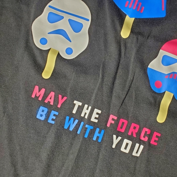 Disney Star Wars Ice Cream Americana Black Short Sleeve Graphic T-Shirt NWOT - Picture 14 of 16